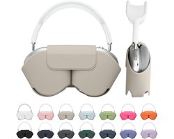 kwmobile cover voor over-ear koptelefoon - Compatibel met Apple AirPods Max / AirPods Max 2 - Van polyester - In lichtgrijs