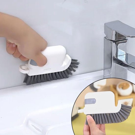 3-in-1 Schoonmaakborstel Set met 2 Voegenborstels voor Multi-Functioneel Gebruik, Ideaal voor Ramen en Kieren, Handwasbaar en Draagbaar — afbeelding 3