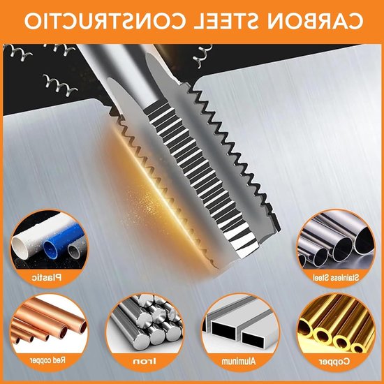 Set van 6 NPT Draadkappen voor PVC Buizen - Carbon Staal, Geschikt voor 1/8" tot 1" Buizen, Handgereedschap en Accessoires voor Loodgieterswerk — afbeelding 4