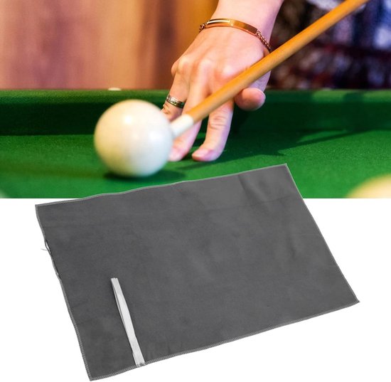 Pooldoek en Onderhoudsset voor Snooker - Schachtreiniger, Washanddoek en Accessoires voor Biljartclubs en Zalen in Donkergrijs — afbeelding 2