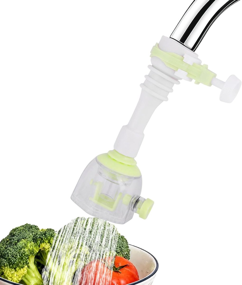 Verstelbare spuitwaterdichte kraanverlenging voor keuken, waterbesparende kraanaccessoire, 5.1 inch lengte