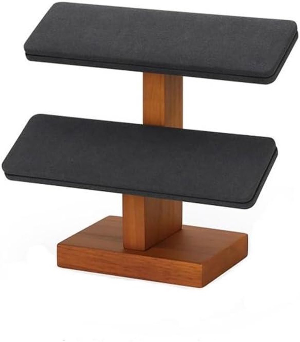 Sieradenhouder - Displayrek - Sieraden organiseren - Houten basis - Medium formaat - Zwart