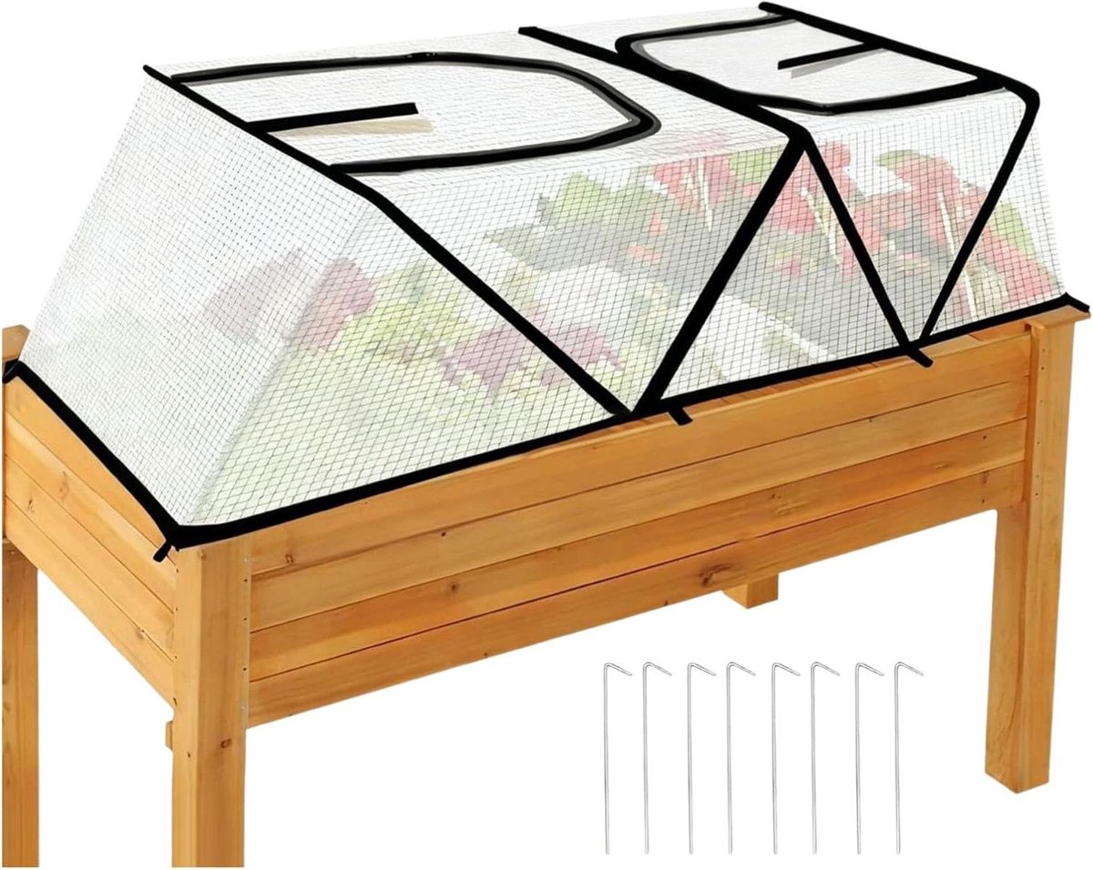 Vorstbeschermhoezen Planten - Tuinbescherming Kassen - Planten Beschermen - Ademend en Waterdicht - 44 x 34 x 4 cm - Transparant
