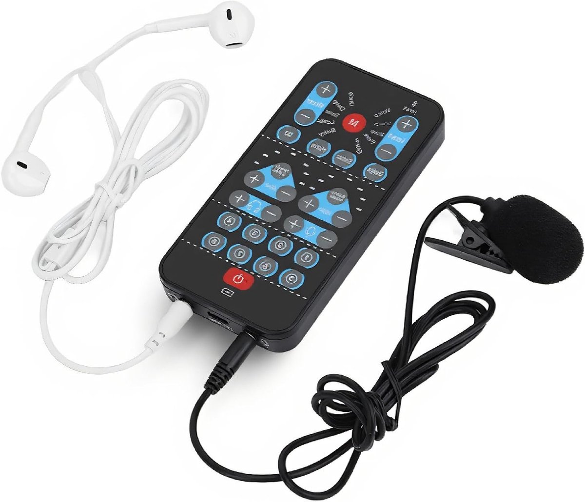 Mini Voice Changer - stem verfraaien en veranderen - geluidskaart - 8 geluidseffecten - mobiele telefoons - Computers - meertalige ondersteuning .