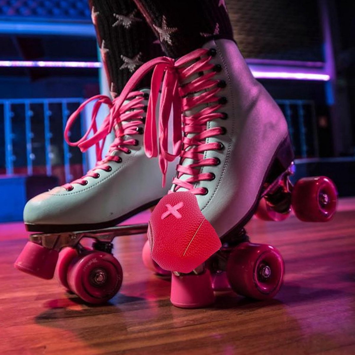 Teenkappen Rolschaats - Schaatsbeschermers Schoen - Bescherming Rolschaatsen - Gemakkelijk Schoon - Universeel - Rood