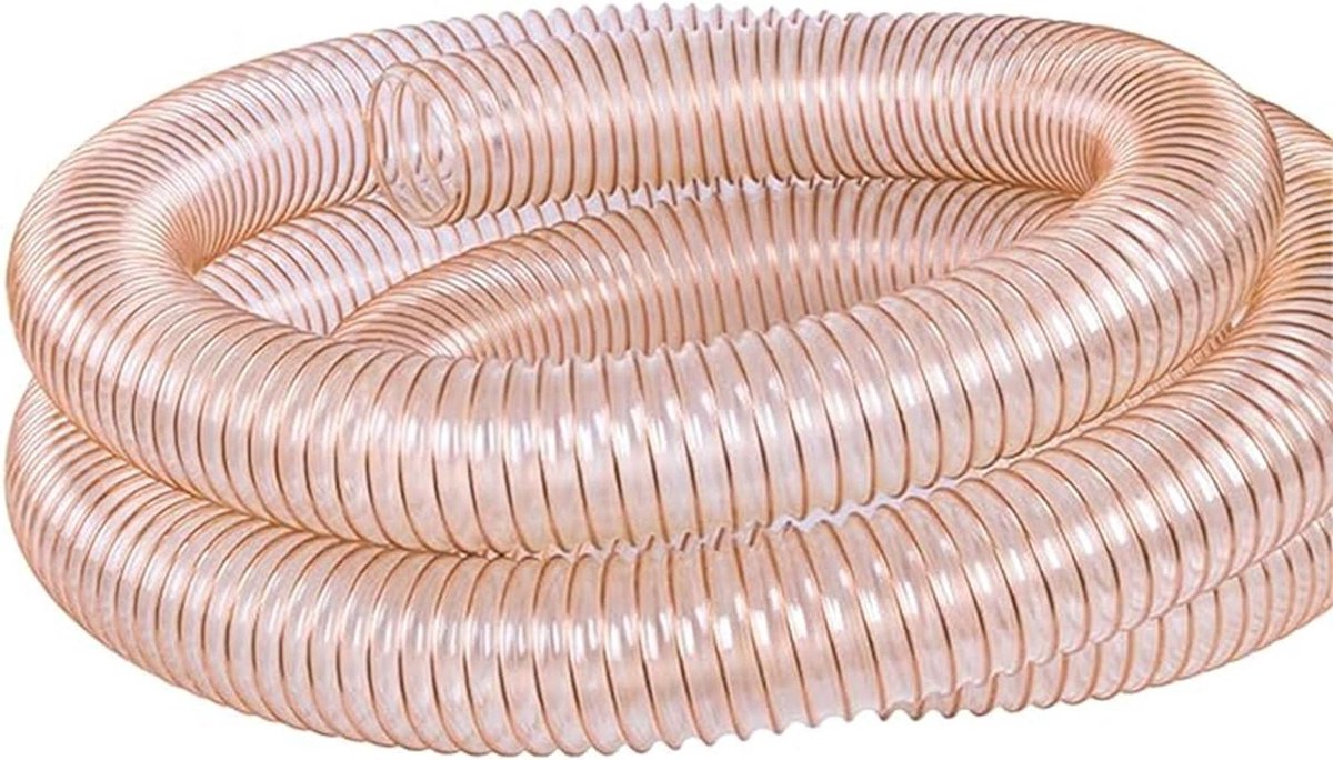 Flexibele Buisslang - Stofzuigerslang PU - Stofafzuiging Werkplaats - Hittebestendig Transparant - ID 32MM - Transparant