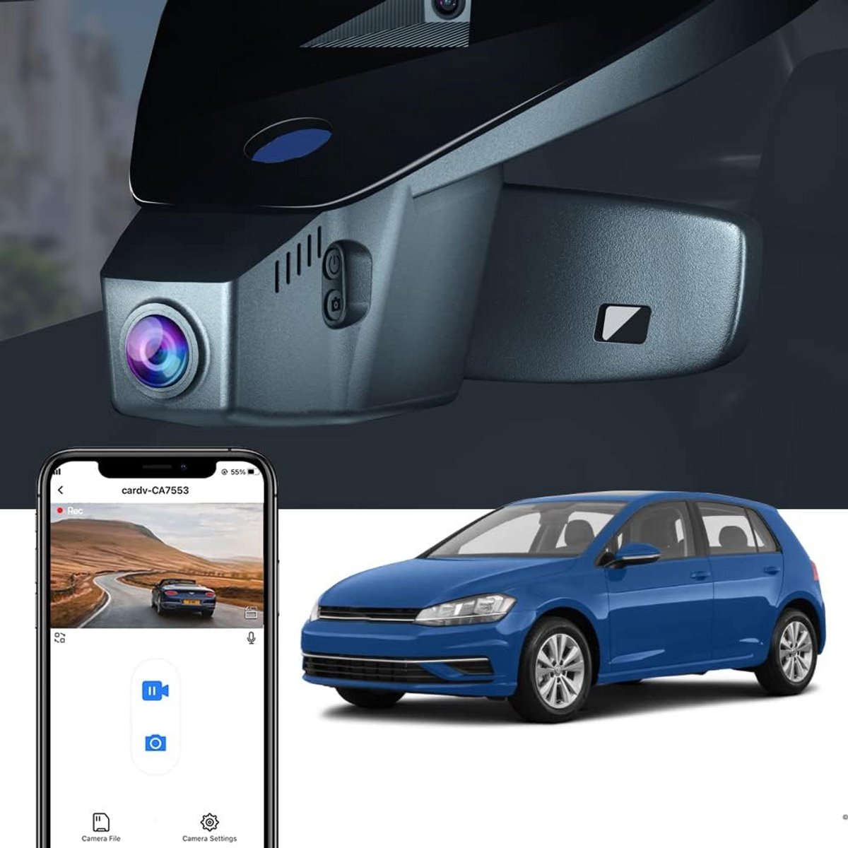 Auto Camera - Rijrecorder - Veilig Rijden - Onopvallend Ontwerp - 4K UHD Video - Zwart