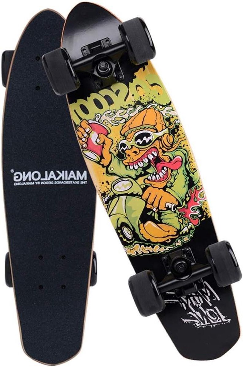 Skateboard Dek Dansbord Longboard Buiten Sporten 7 Laags Esdoorn 68x18cm A