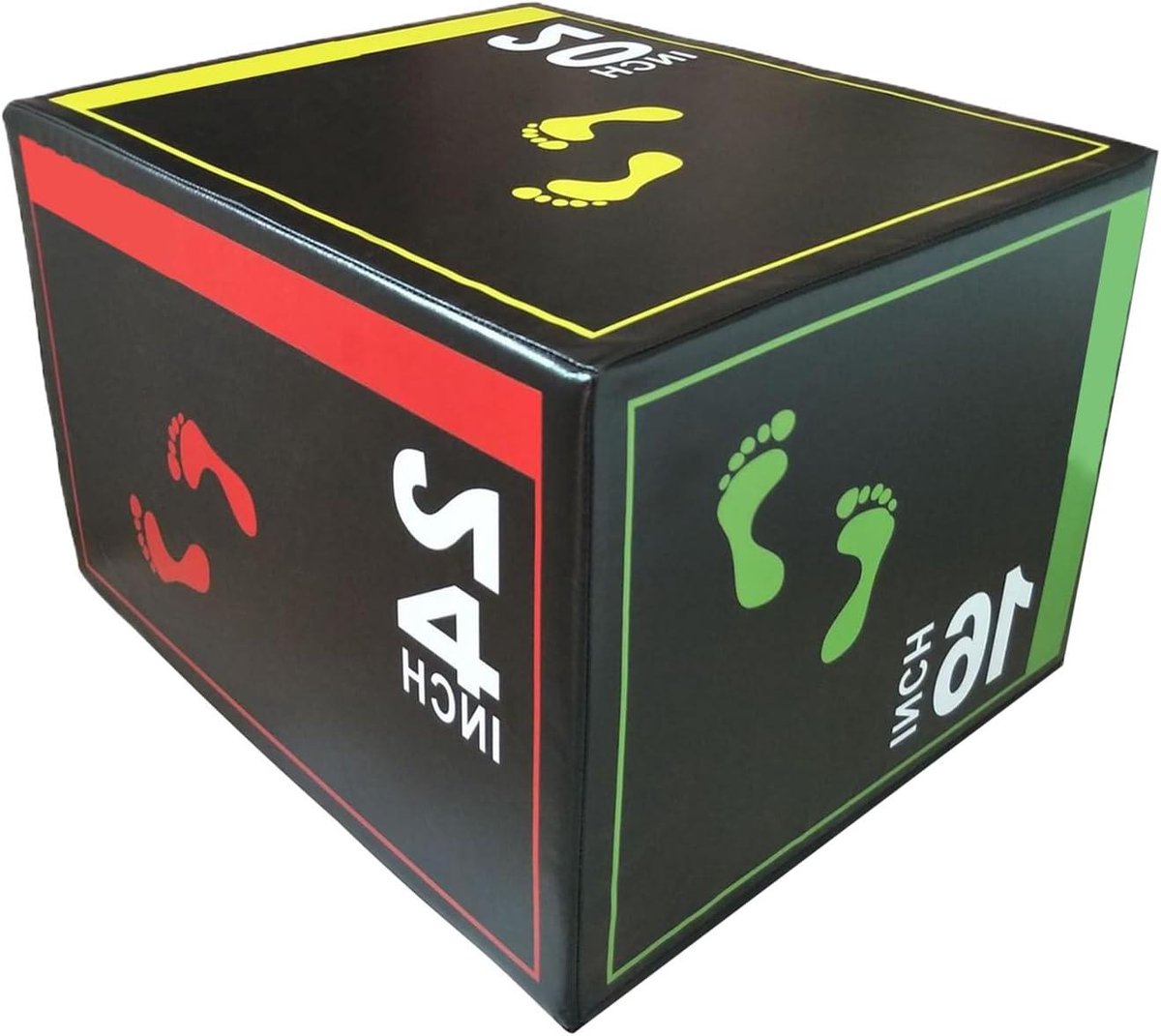 Oefenbox Springbox - Trainingskruk Stap - Thuistraining Verbeteren - Antislip Ontwerp - 40x50x60 cm - Meerkleurig