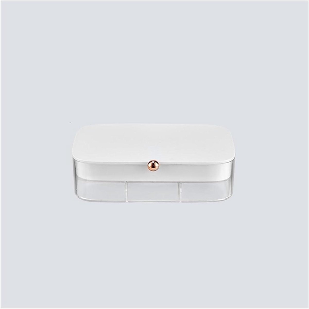 Sieraden Organizer Box - Opbergdoos Sieraden - Sieraden Opbergen - Meerlaagse Afwerking - 17x11x4.5cm - Wit