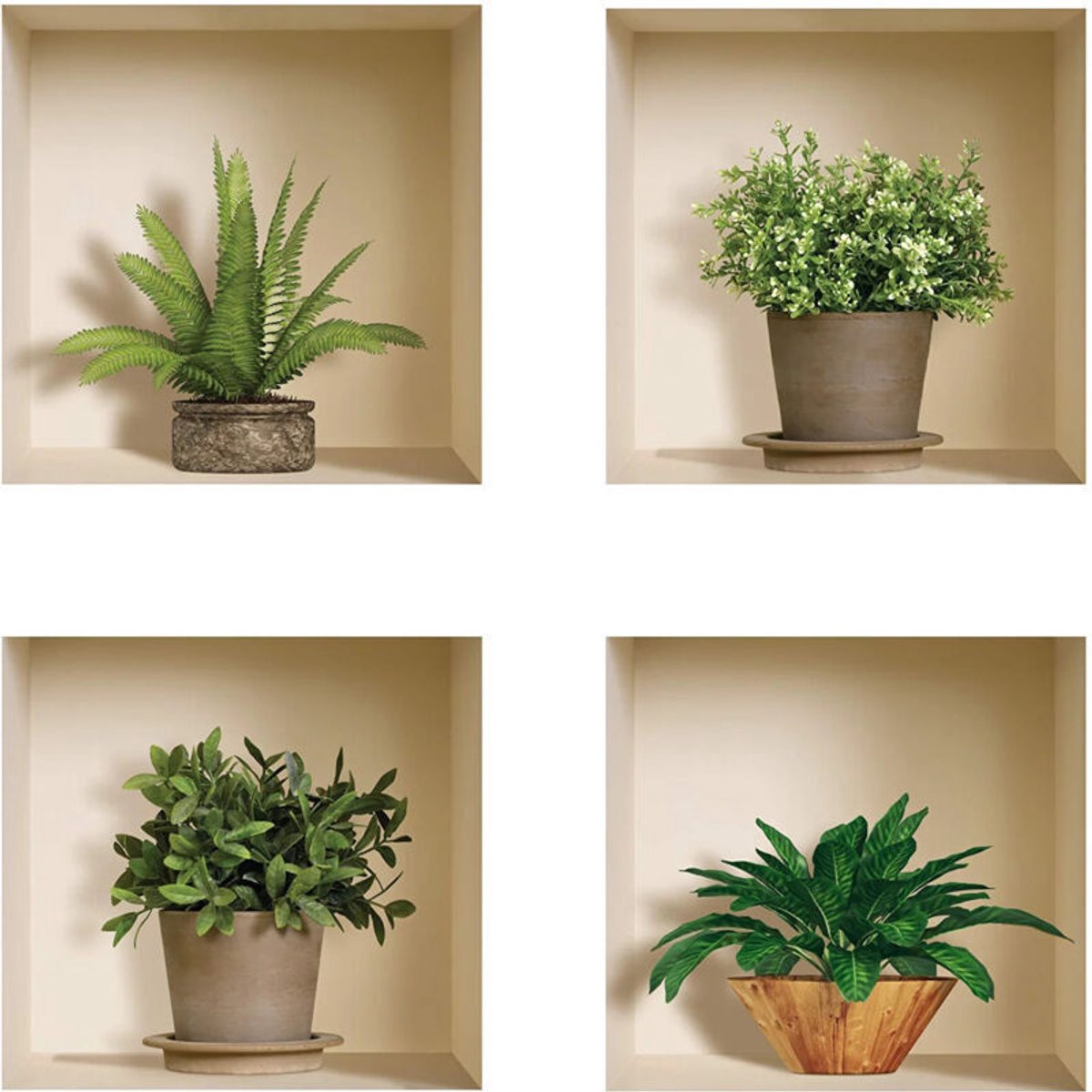 3D zelfklevende muursticker geschikt voor klein palmboompatroon - Muurstickergeschikt voor de slaapkamer van volwassenen - 3D muursticker