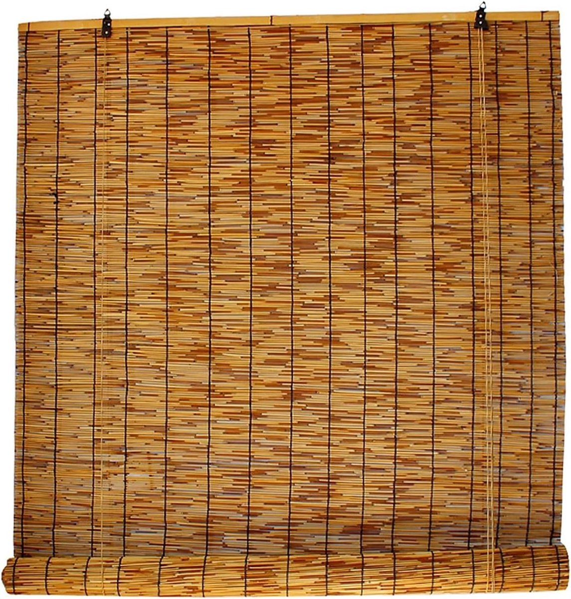 Bamboe Rolgordijnen - Natuurlijke Jaloezieën - Privacy Creëren - Waterbestendig - 80 cm br
