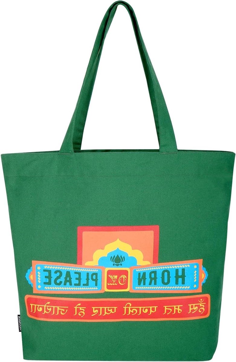 Canvas Handbag - Grote Tas - Dagelijks Gebruik - Met Rits en Binnenzak - 36 x 44 cm - Groen