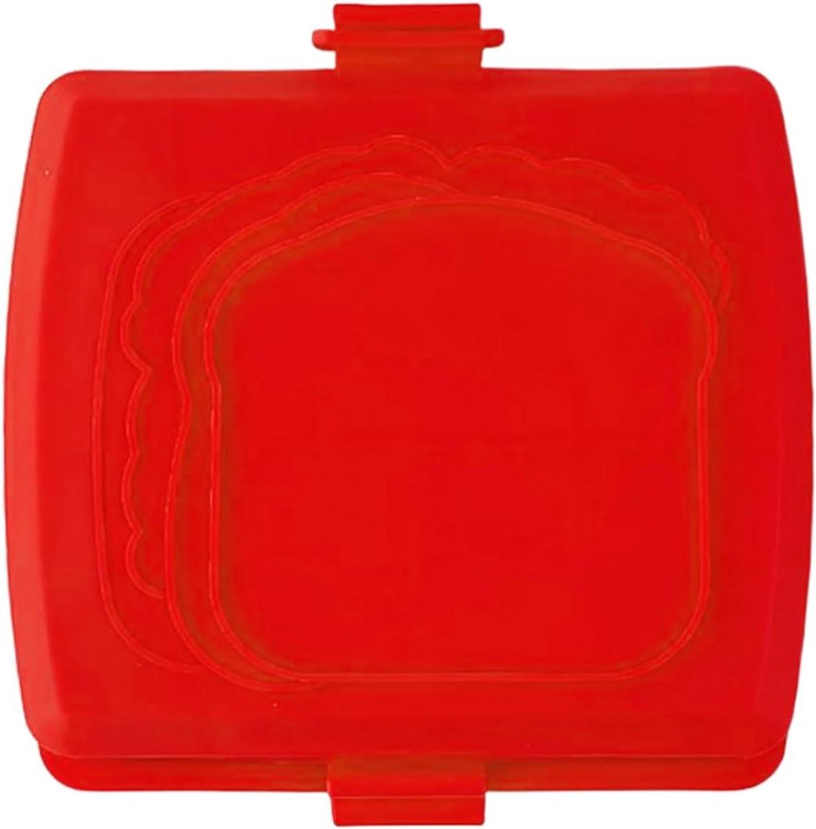 Sandwich Maker - Grill Pan - Broodjes Grillen - Magnetron Geschikt - 17 cm Breed - Rood