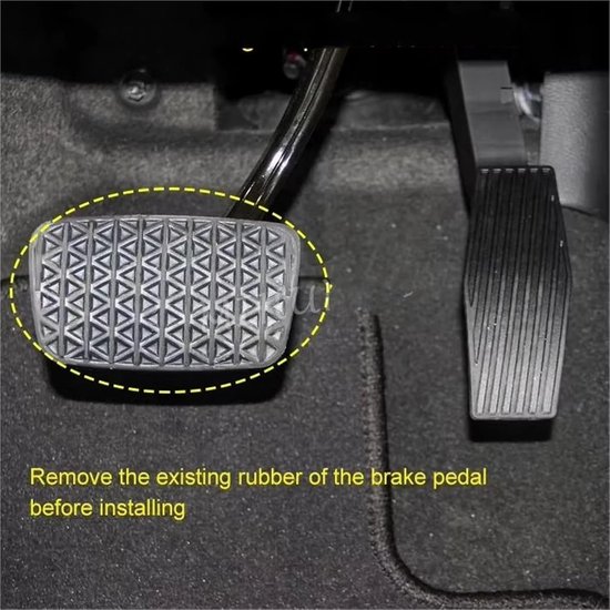 Pedaalhoezen Set - Auto Interieur - Verbeter Rijcomfort - Antislip Oppervlak - Standaard Maat - Zwart — afbeelding 3