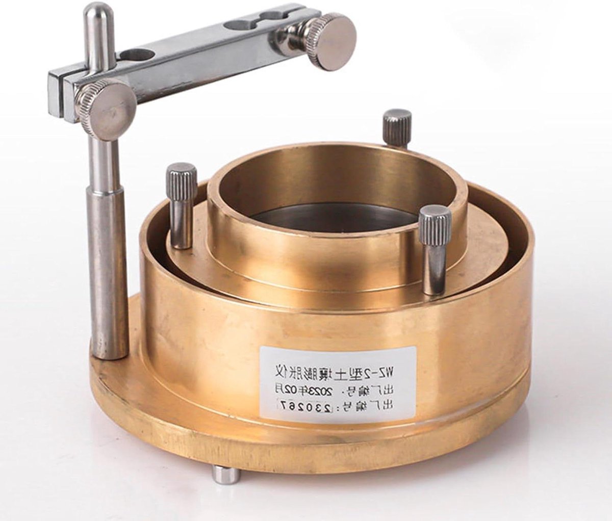 Bodem Zwelling Tester - Vochtgehalte Meter - Bodem Analyse - Demontabel Messing Ontwerp - 61.8 mm Diameter - Messing
