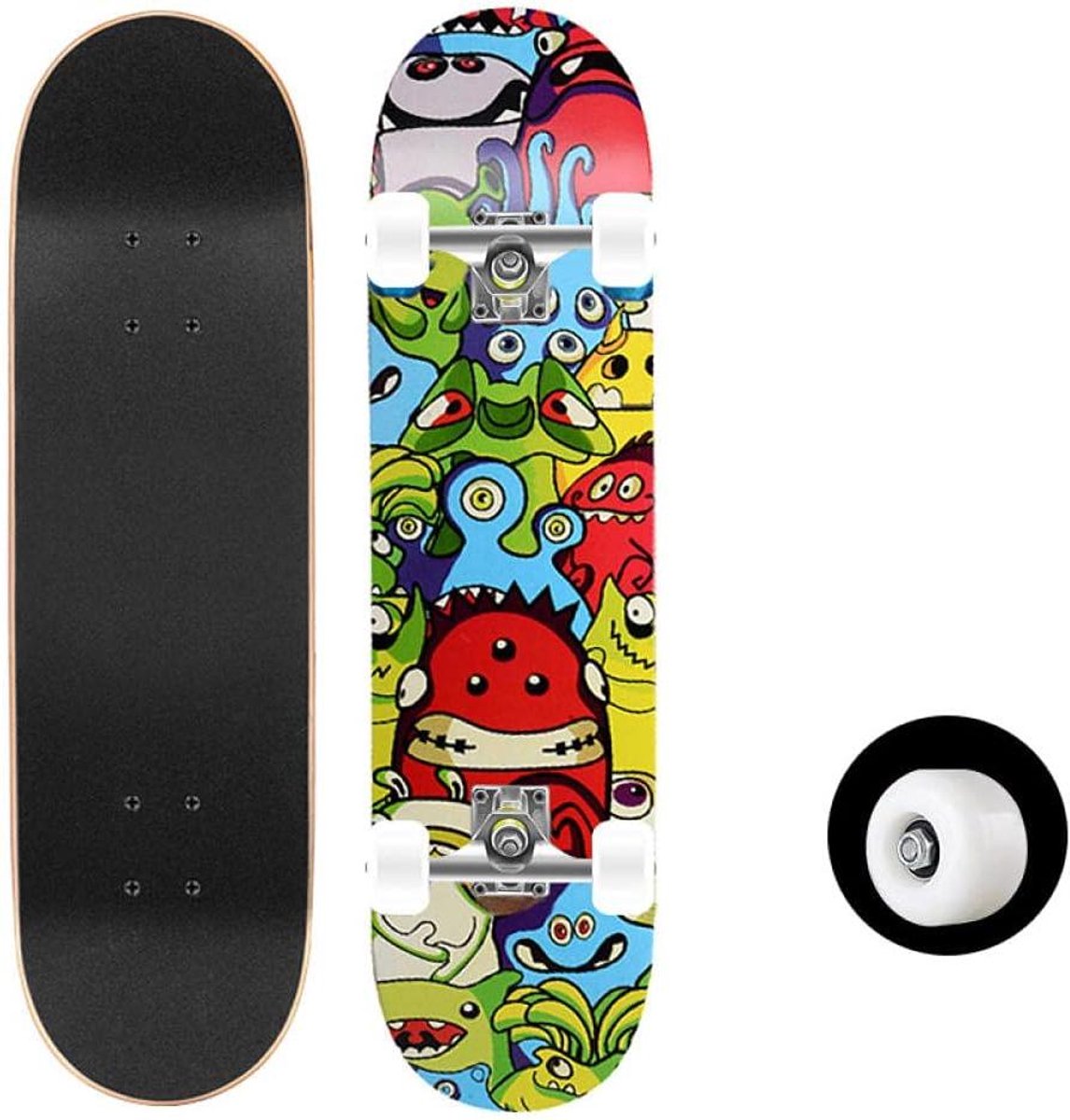 Compleet Skateboard Longboard beginners Street cruisen 7-laags esdoornhout 80 x 20 cm