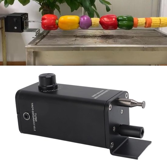 10W Rotisserie Motor Aluminium Legering 3 tot 12V Elektrische Grillmotor met Oplaadbare Batterij, Verstelbare Snelheid voor Universele Grills van Merkloos — afbeelding 2