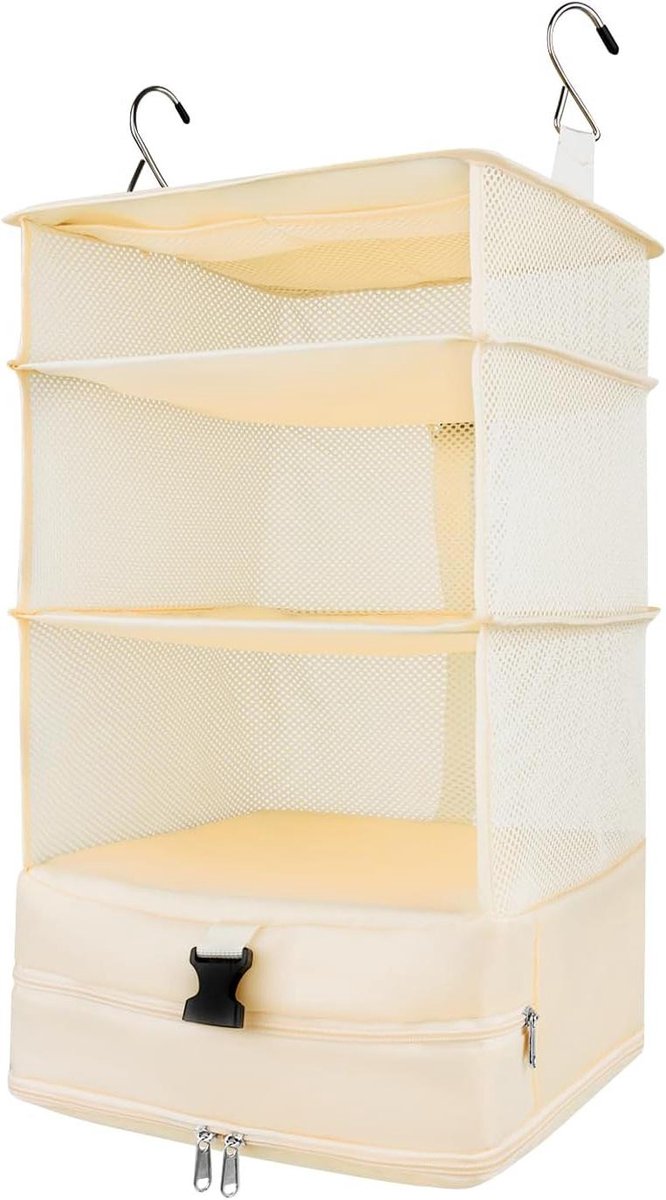 Reis Organizer - Koffer Organizer - Kleding Opbergen - Hangend Systeem - 30x30x50 cm - Beige