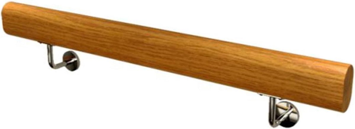 Houten trapleuning - Steun voor trap - Veilig traplopen - Massief hout ijzer - Tot 300 kg - Niet gespecificeerd