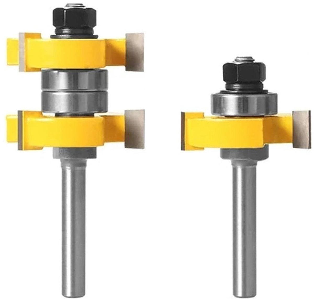 Frees Houtbewerking - Houtfrees Bit - Meubels Maken - Dubbele Lager - 8-12.7 mm - Zilverkleurig
