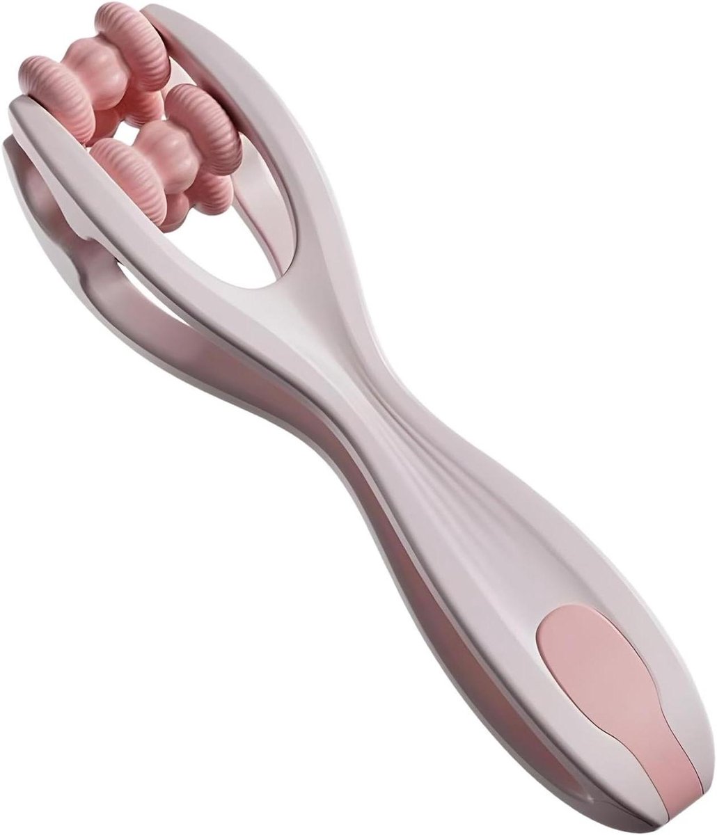 Handmassagerol - Vingerroller - Handen Ontspannen - Dubbele 360° Roller - 14 cm - Grijs