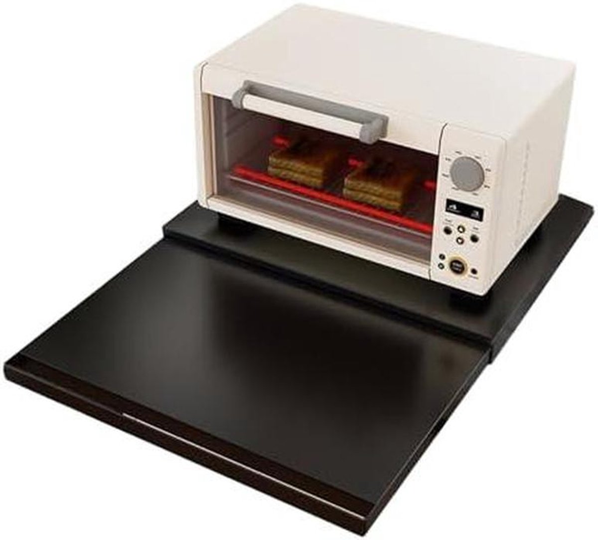 Magnetron Rack - Uittrekbare Plank - Keuken Opslag - Soft Close Laden - 2 Stuks - Zwart