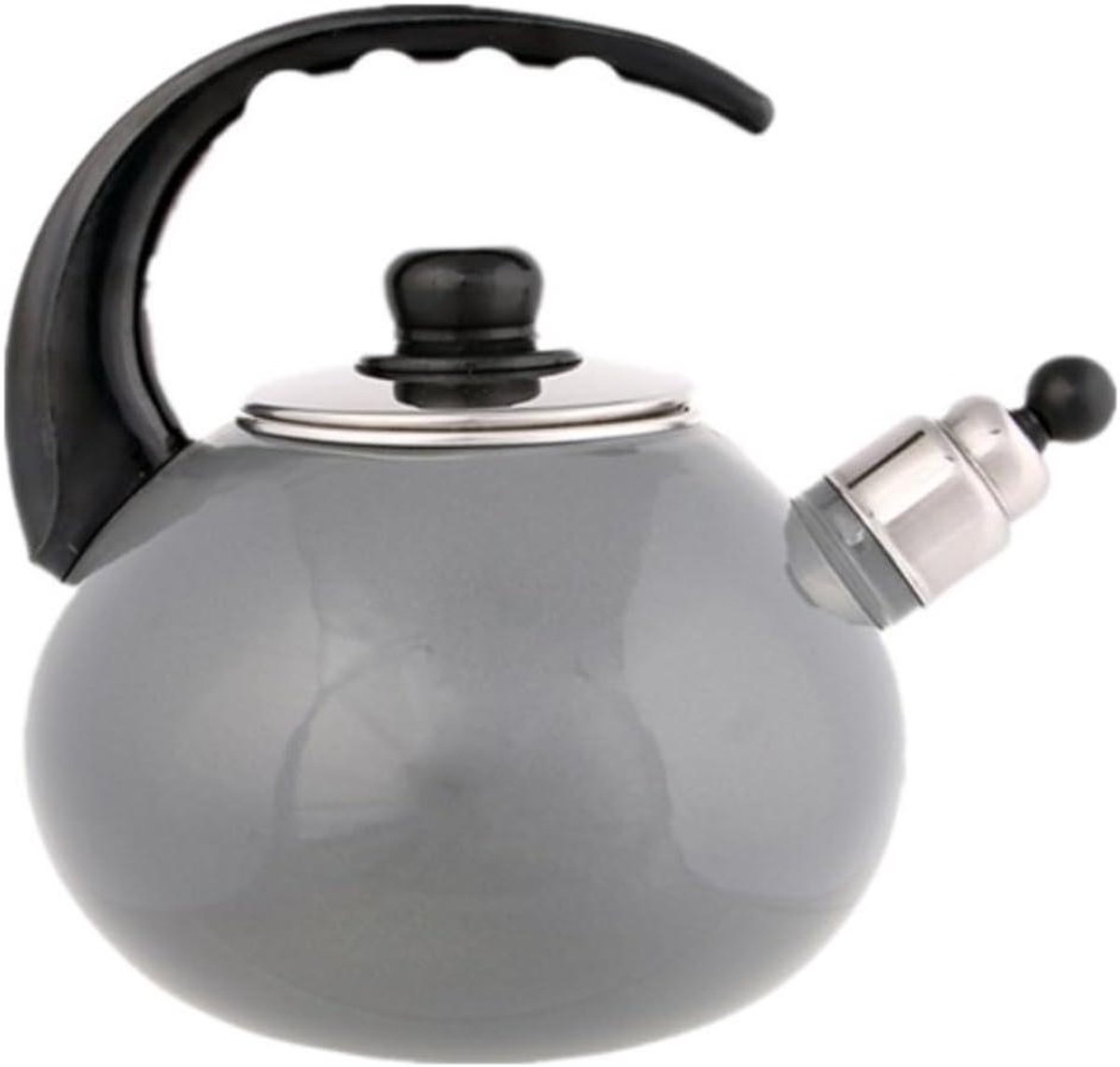 Theeketel met fluitje - Kookketel waterkoker - Water koken - Geschikt voor inductie - 25 liter - Grijs