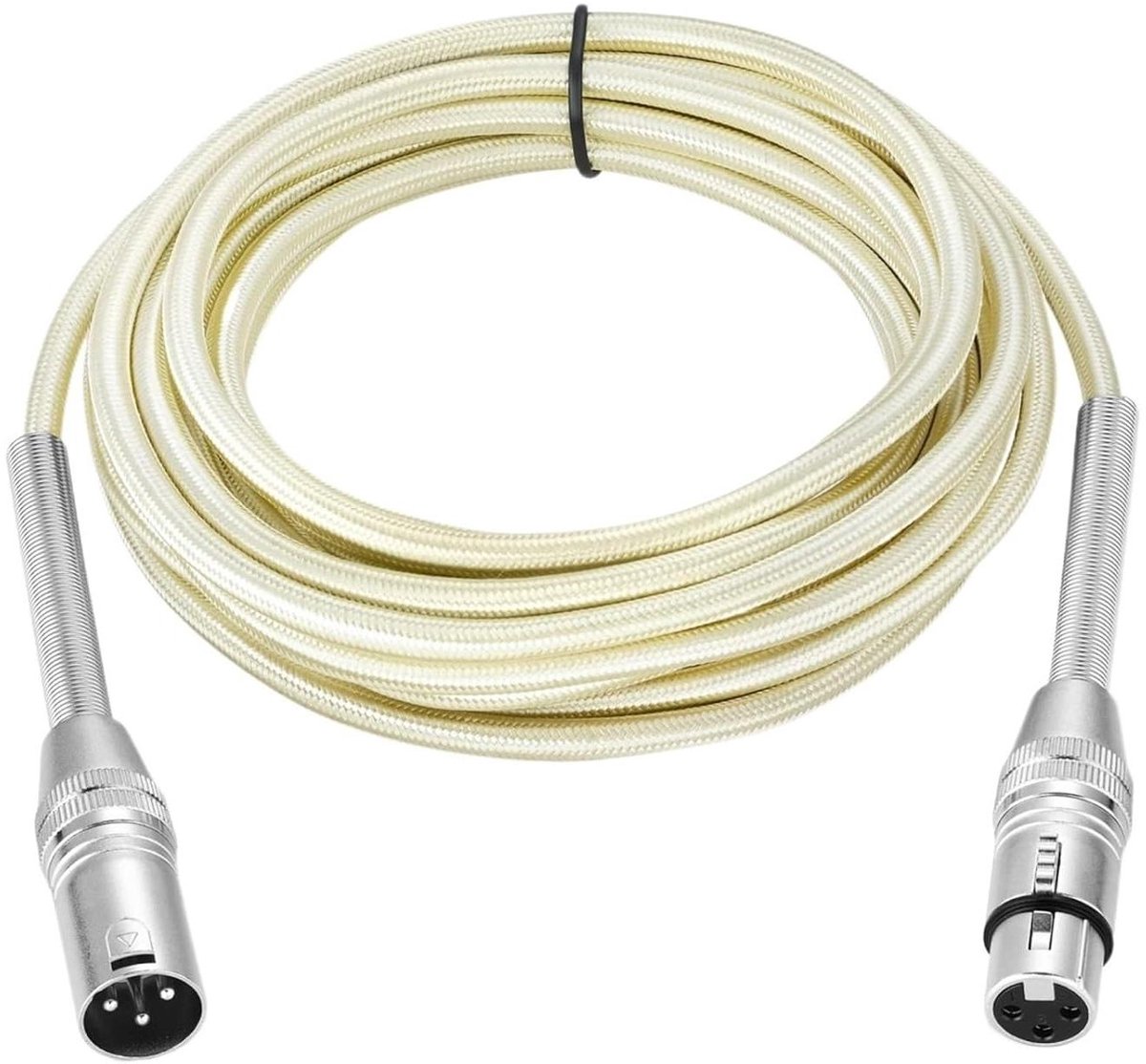 Microfoonkabel - XLR kabel - Audio-opnames - Dubbel afgeschermd - 15 meter - Goud gevlochten