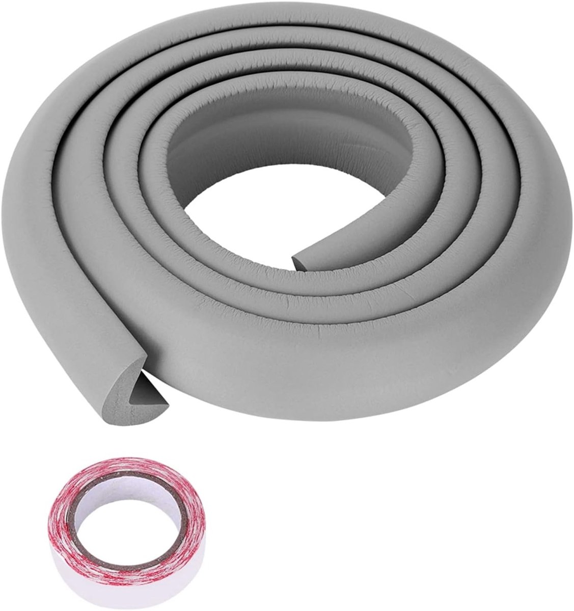 Veilige Bumper Strip voor Tafelranden - 2M Dikke Hoekbescherming voor Baby's en Kinderen - Ideaal voor Meubels en Veiligheid in Huis (Lichtgrijs)