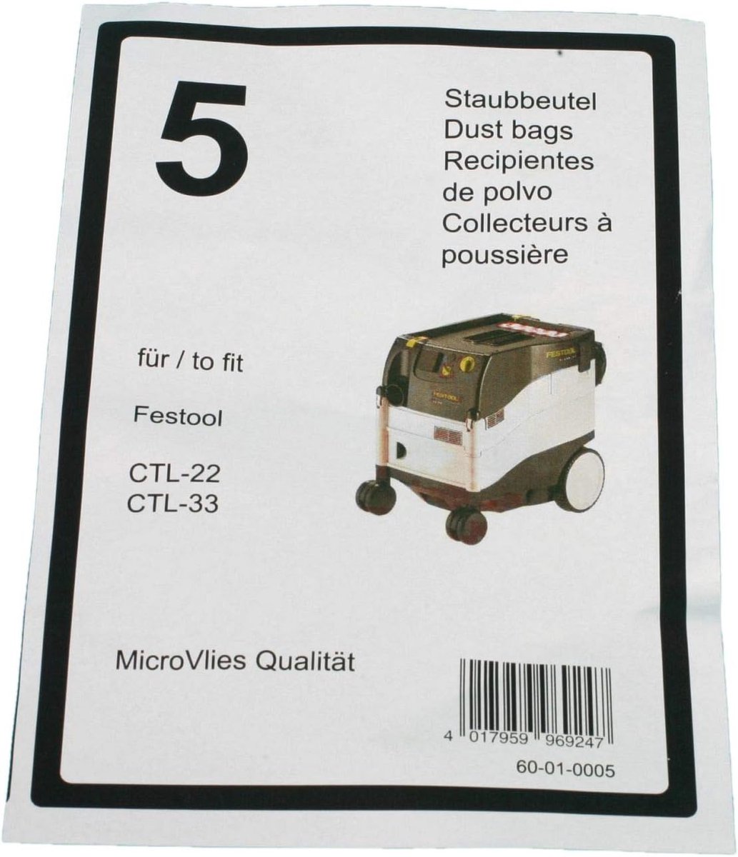 Stofzuigerzakken Vlies - Filterzakken - Stof Afzuigen - Hoge Stofopname - 5 Stuks - Wit
