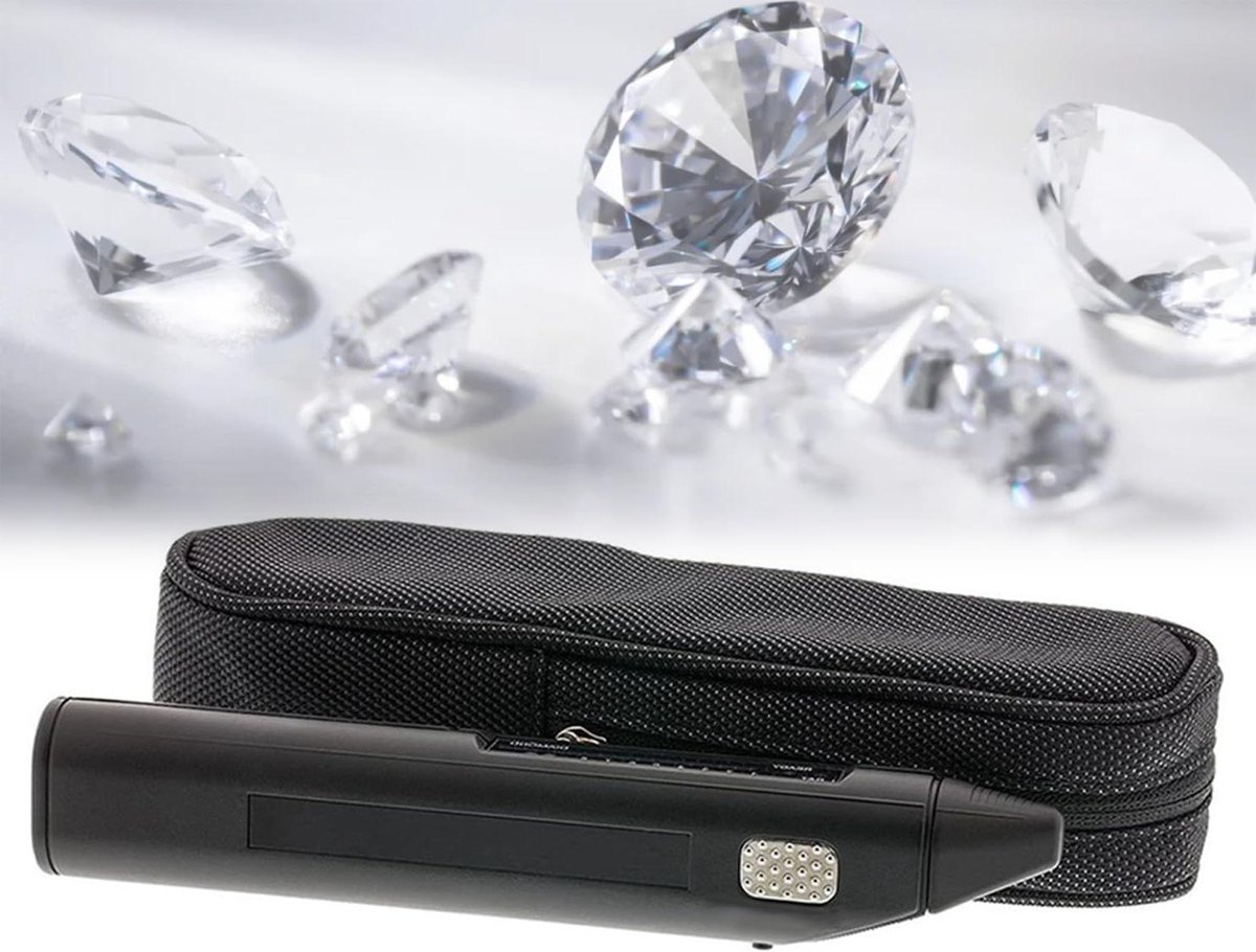 Edelsteen Tester - Diamant Pen - Sieraden Beoordelen - Intrekbare Sonde - 0.6mm Tip - Zwart