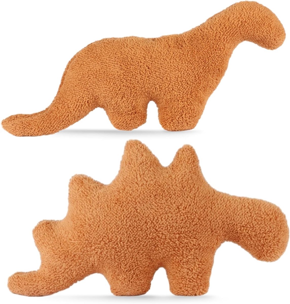 SnelShoppen - Dino Nuggets Kussen 33x40 cm en 30x35 cm - Schattig Dinosaurussen Kussen van PP Katoen voor Kinderen, Perfect voor Verjaardagen en Speel