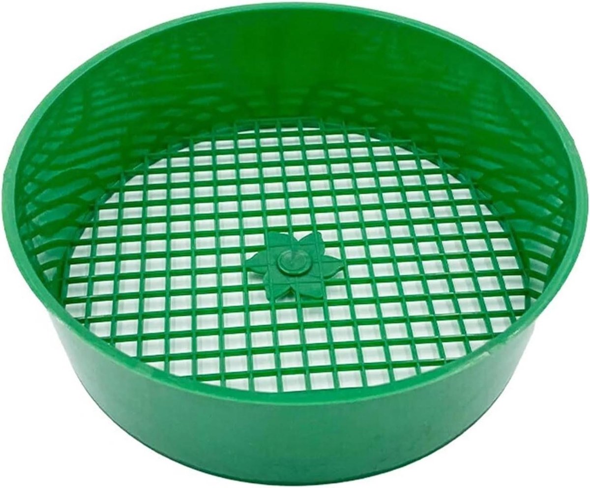 Tuinzeef Rond - Zeef Bodem - Zaden Ziften - Duurzaam PP Materiaal - 16 cm - Groen