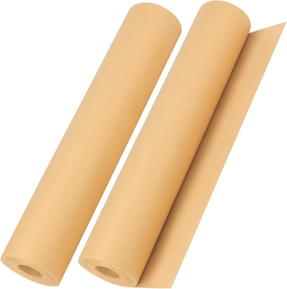 Kraftpapier Rol voor Cadeauverpakking, Bruin Inpakpapier voor Creatieve Klussen, Set van 2, 50 m x 44 cm