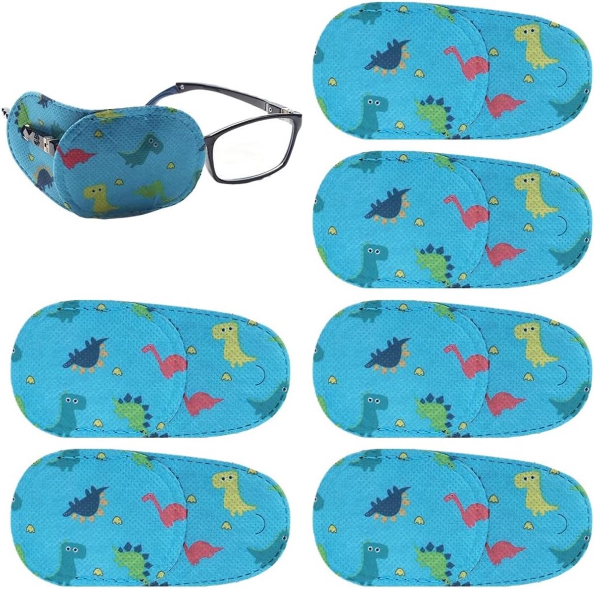 Set van 6 Kleurrijke Oogmaskers voor Kinderen, Strabismus Oogpleisters, Links en Rechts, Ideaal voor Jongens en Meisjes