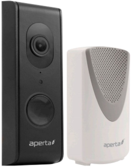 Aperta draadloze video deurbel, Wi-Fi deurbel met camera en app, kleur zwart, APWIFIDSBLK2 van Aperta — afbeelding 3