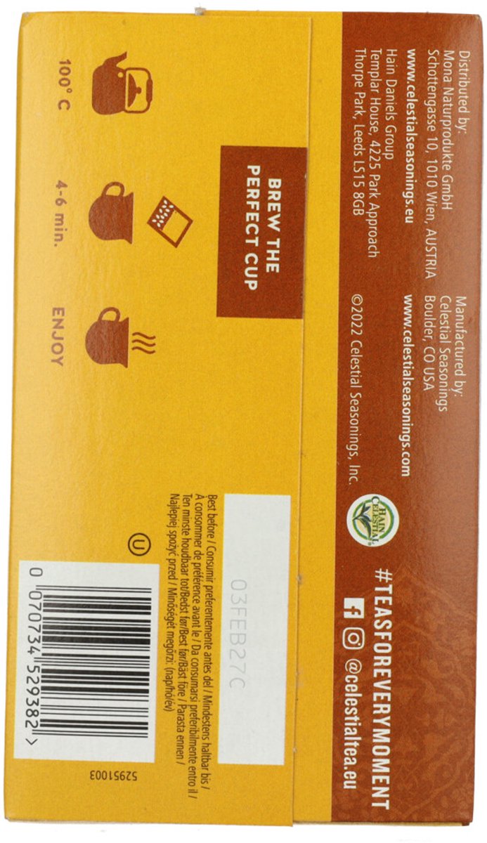 Celestial Seasonings India Spice Chai Original - 3 x 20 stuks - Voordeelverpakking