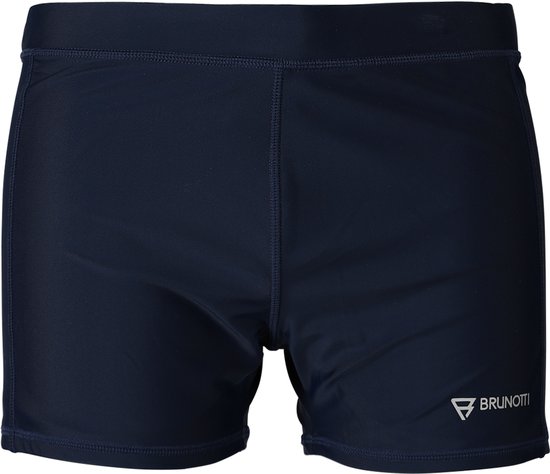 Short de bain bleu marine avec ceinture élastique et logo Brongotti.