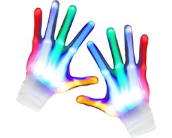 Lichtgevende handschoenen met LED, 5 kleuren en 6 modi voor Halloween, Kerstmis en Feestclubs