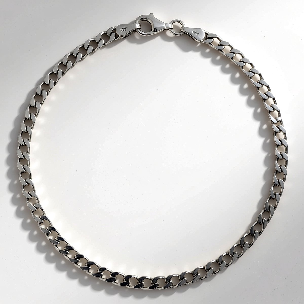 Cavill - Zilveren Armband - 925 Sterling Zilver - Panzer Design 20cm - Hoogglans Gepolijst - Tijdloze Elegante Schakelarmband Unisex