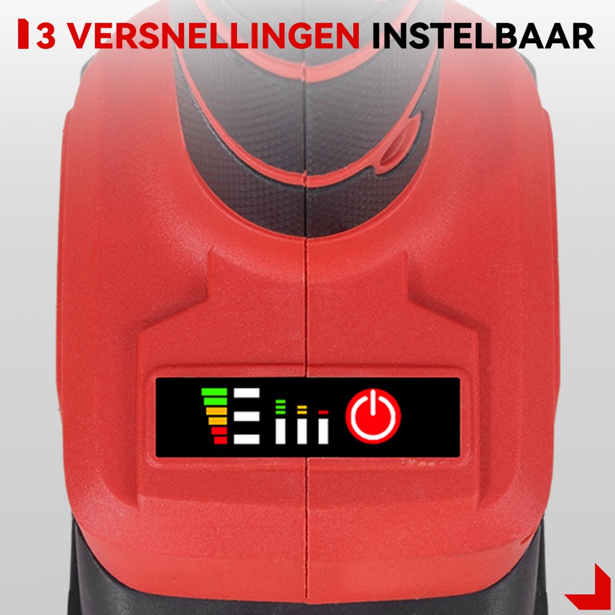 ONEVAN Haakse Slijper - Ø 125 mm Draadloze Slijptol - Elektrische Slijpmachine - Borstelloze slijper - mit 2x Accu’s -3 snelheden - voor snijden, slijpen en polijsten – foto 8