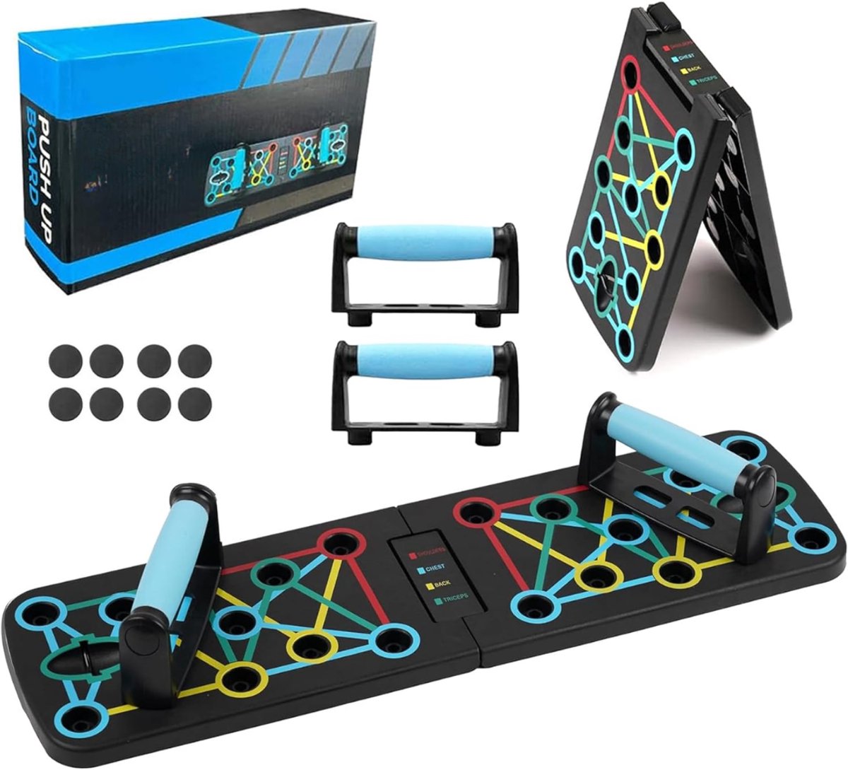 KAD® Push up Bord - Parallettes - Push up Board - Zwart - 64cm x 18cm x 2cm