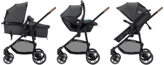 Bebeconfort Haze Trio Luxe - 3-in-1 reissysteem kinderwagen - 0-4 jaar (0-22 kg) - 2-in-1 stoel - Mineral Graphite van Bebeconfort — afbeelding 5