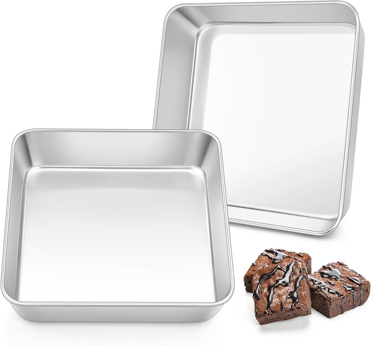 Vierkante Taartvorm van RVS (2.15 cm) - Perfect voor Taarten, Gebak en Desserts