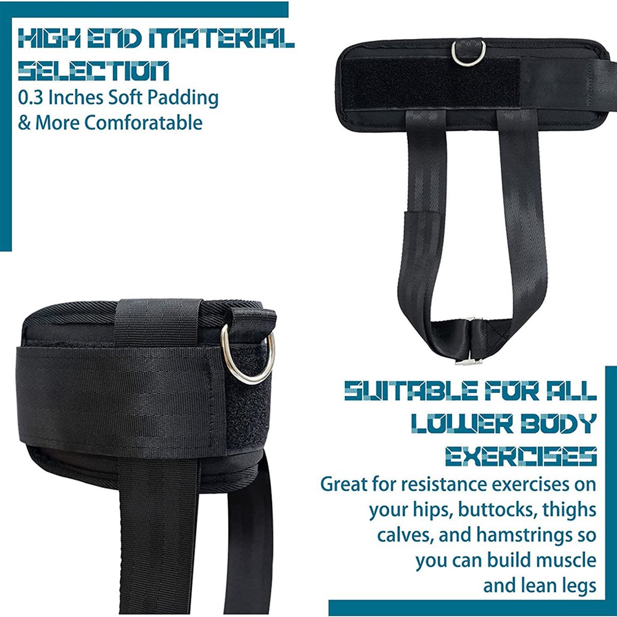 Verstelbare enkelband voor dumbbells - Dumbbell accessoire - Tibialis trainers - Multifunctionele enkelriem - Benen krachttrainer voor de sportschool – foto 3