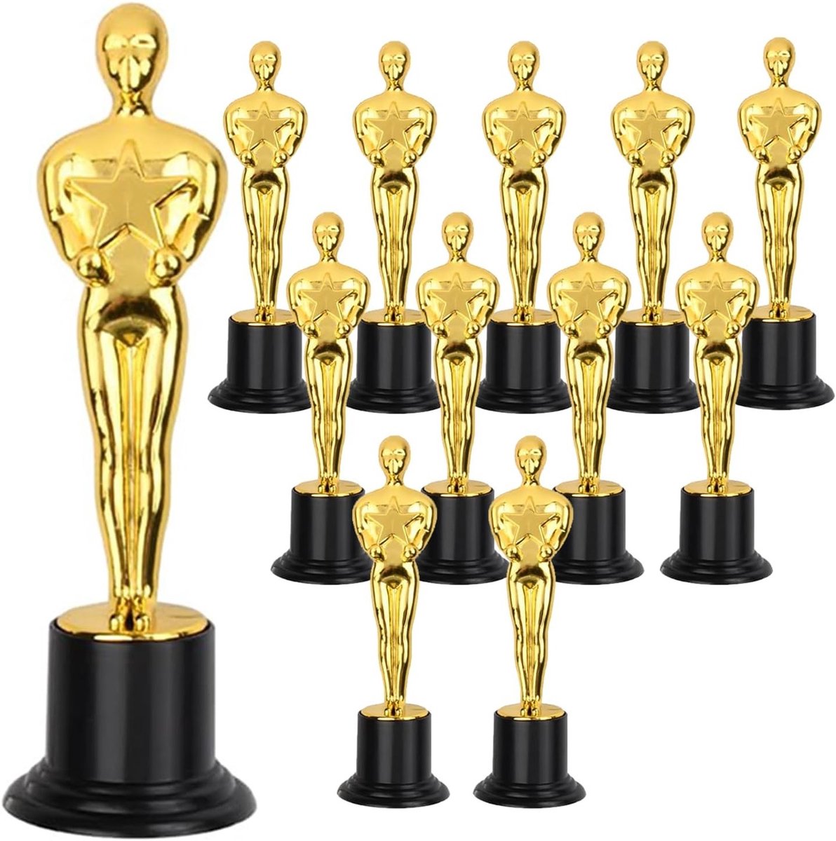 Gouden Mini Trophies voor Kinderen, Plastic Sporttrofeeën voor Voetbal, Schoolprijzen en Feestjes, 15.2 cm hoog