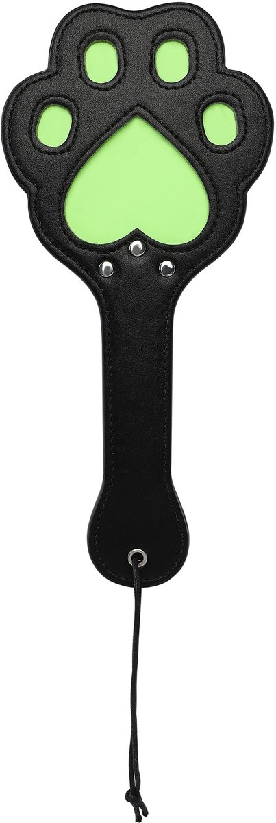 Smart Moves - Hondenpootje Paddle - Zwart/Glow-in-the-Dark