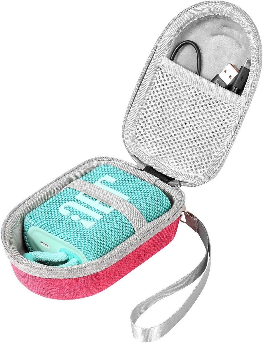Duurzame en Waterdichte Hardcase voor Draagbare Bluetooth Speaker - Bescherming en Stijl (Roze)
