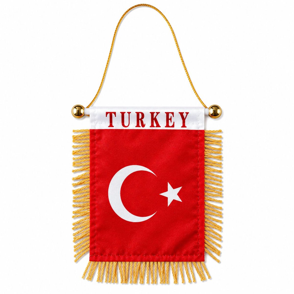 Cruva Vlagvaantje Turkije - Vaandel Vlag - WK Voetbal 2026 - Autospiegel/Achteruitkijkspiegel Accesoire - Versiering - Nationaal elftal - Aanmoedigen